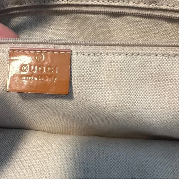 Gucci Jolie Sherry Beige Tan Stripe Tote - Picture 7 of 15